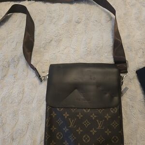 Luxury Dark Brown Monogram Messenger Bag